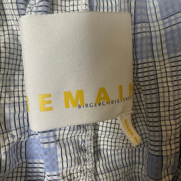 REMAIN Birger Christensen Lea Dress Blue Plaid - Picture 4 of 8